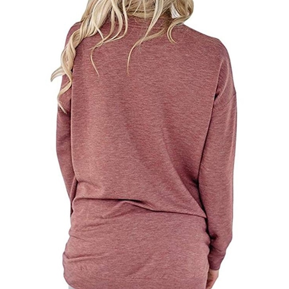 Casual Solid T-Shirt Batwing Long Sleeve Tunic - Picture 2 of 2